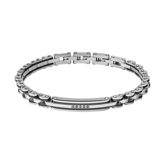 Bracciale Comete Uomo Zip in Acciaio Zircone UBR1174 - UBR1174